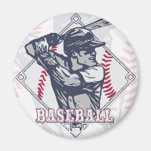 Retro Baseball Shirts and Gift Items Refrigerator Magnets