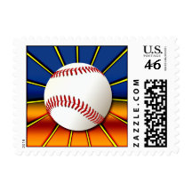 Retro Baseball Stamp