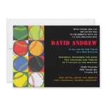 Retro Baseball Themed Bar Bat Mitzvah Invitation