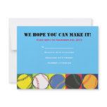 Retro Baseball Themed Bar Bat Mitzvah Reply card Invitations