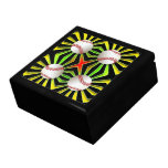Retro Baseballs Keepsake Jewelry Gift Box