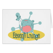 Retro Basenji Lounge Greeting Card