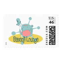 Retro Basenji Lounge Postage Stamps