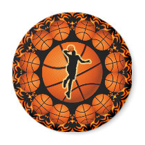 RETRO BASKETBALL PLAYER MAGNET