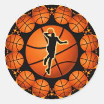 RETRO BASKETBALL PLAYER STICKERS