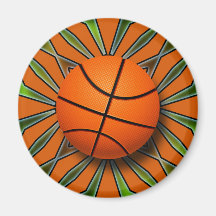 RETRO BASKETBALL REFRIGERATOR MAGNET