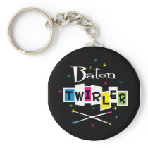 Retro Baton Twirler Keychains