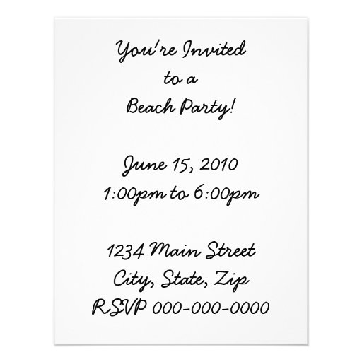 Retro Beach Party Custom Invites