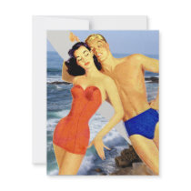 Retro Beach Party Invitations
