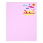 Retro Beach Pinup Girl Customized Letterhead