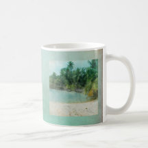 Retro Beach Print Coffee Mug