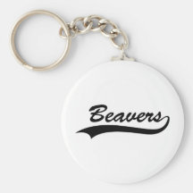 Retro Beaver Key Chain