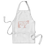 Retro Beef Cuts Aprons