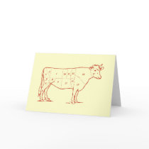 Retro Beef Cuts cards by trendyteeshirts Retro Beef Cuts cards