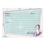Retro Beehive Hairdo Recipe Card