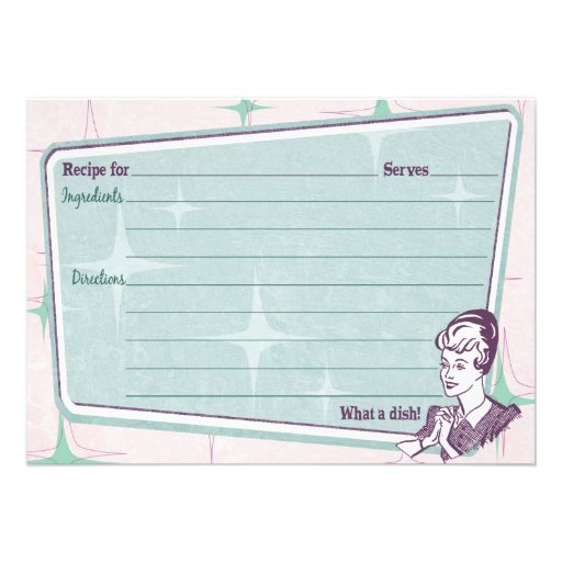 Retro Beehive Hairdo Recipe Card