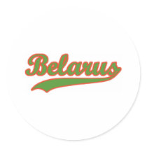 Retro Belarus Round Stickers