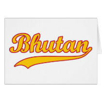 Retro Bhutan Greeting Card