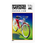 Retro Bicycle Fancy Shiny Vintage Bike Stamp