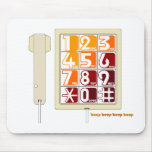 Retro Big Button Phone Mousepag mousepads