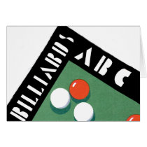 Retro Billiards Greeting Cards