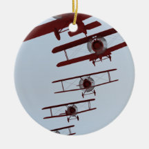 Retro Biplane Christmas Ornament