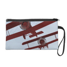 Retro Biplane Wristlet Purse