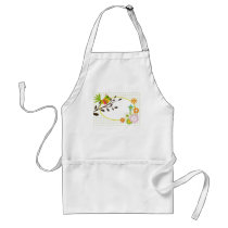 Retro Bird and Flowers Apron