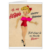 Retro Birthday Card for Husband