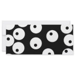 Retro black and white circle design. custom rack cards