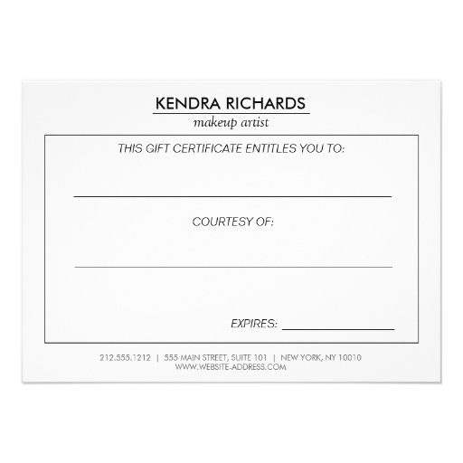 Retro Black and White Pattern Gold Name Gift Cert Custom Invitations