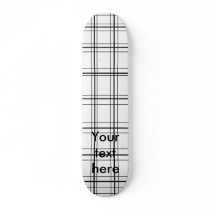 Retro black and white plaid skateboards