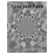 Retro black and white tie dyed pattern flyer
