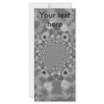 Retro black and white tie dyed pattern rack card