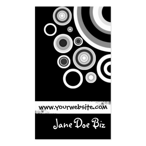 Retro Black Business Card (front side)