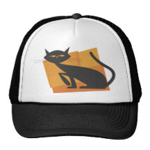 Retro Black Cat Hat