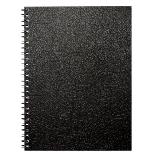 Retro Black Custom Leather Spiral Notebook Zazzle