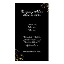 Retro Black Elegant Business Cards