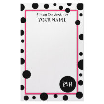 Retro Black Polka Dot Stationery
