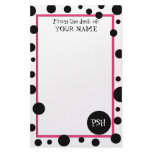 Retro Black Polka Dot Stationery