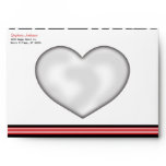 Retro Black, White and Red Envelope