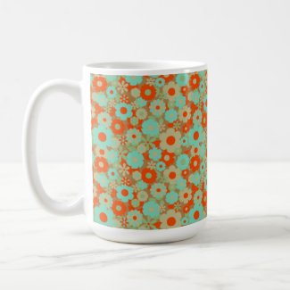 Retro Blissful Design - Coffee/Tea Large Mug mug