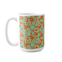 Retro Blissful Design - Coffee/Tea Large Mug by Itayasdesigns Retro Blissful Design - Coffee/Tea Large Mug