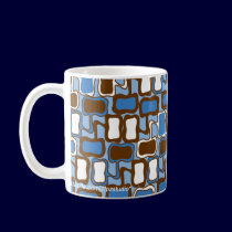 Retro Blob Pattern mugs by 2LPZstudio Retro Blob Pattern mugs