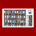 Retro blob postage