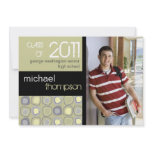 Retro Block Guy Graduation Party Announcement invitations