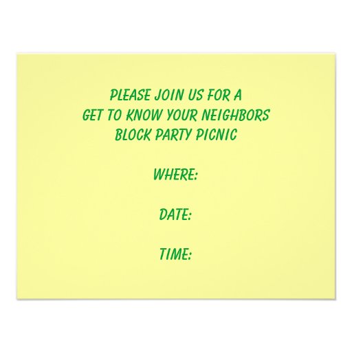 Retro Block Party Neighborhood Social Invitation