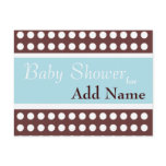 Retro Blue and Brown Baby Shower Invitation Post Cards