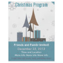 Retro Blue and Tan Christmas Program Flyer