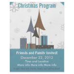 Retro Blue and Tan Christmas Program Flyer
